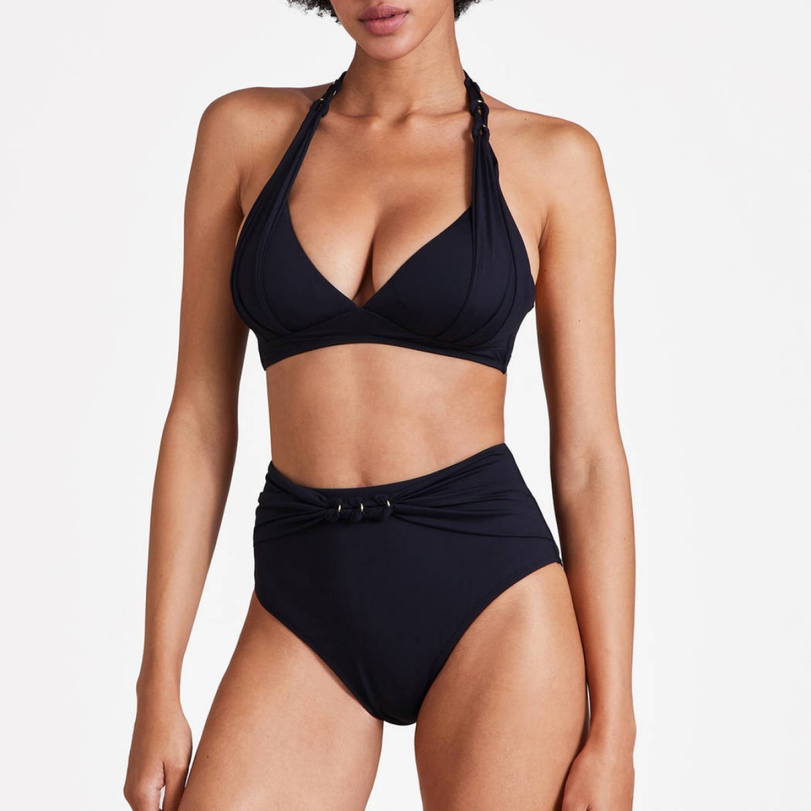 Aubade Bas Maillot Bain Culotte Haute Ocean Cruise Noir Effetdesoi